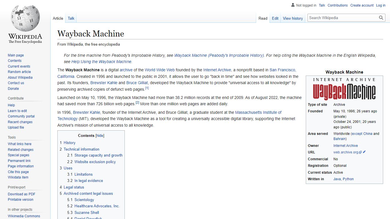 Wayback Machine - Wikipedia